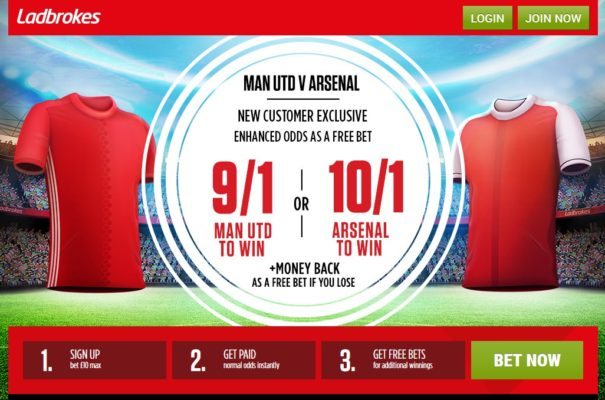 Man Utd vs Arsenal betting tips offer