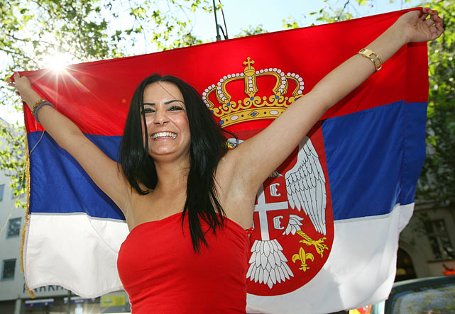 Images, Pictures and Photos of Beautiful, Sexy and Hot Serbian girls - Serbia Female Fans In World Cup 2018